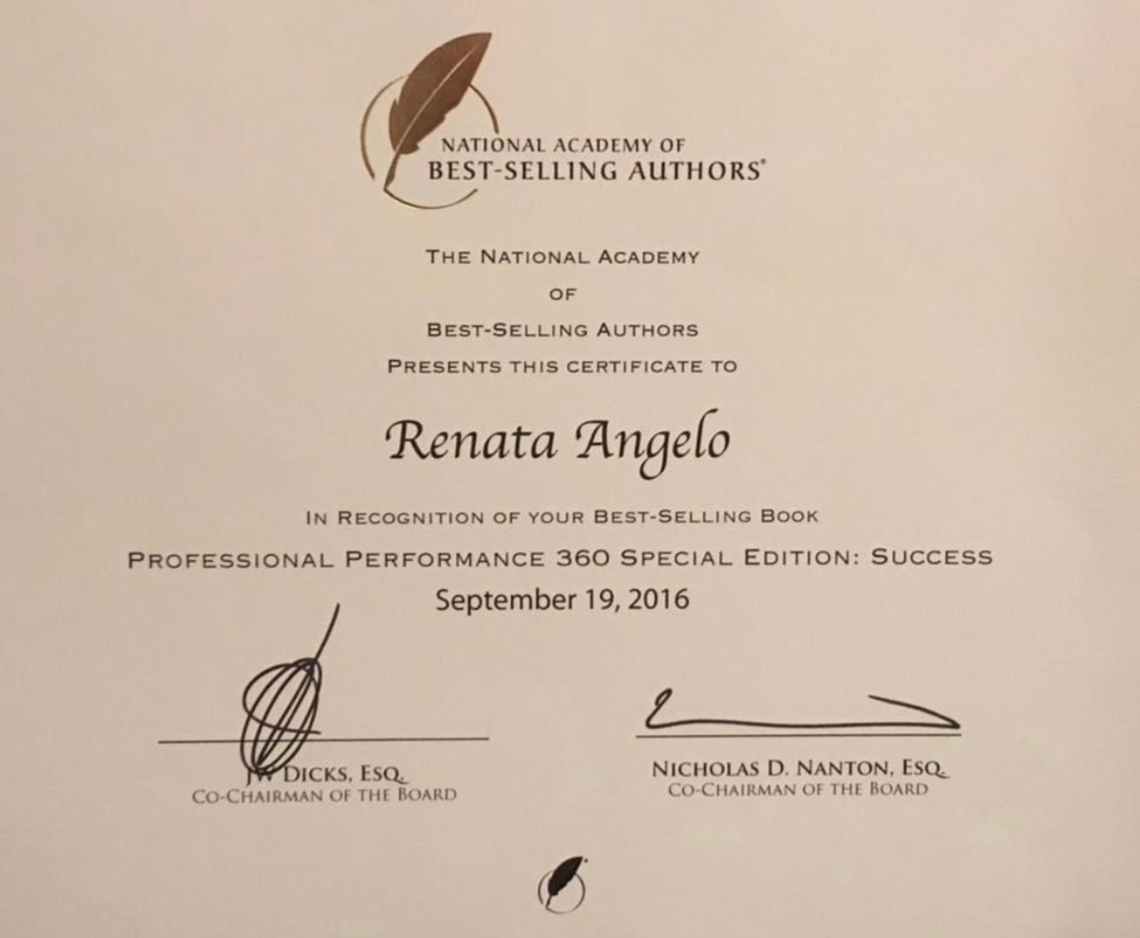 Renata Angelo award
